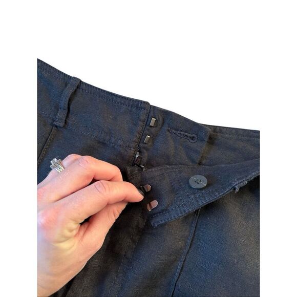 NWOT Madewell Pintucked Shorts Linen size 4 Jet Black - Picture 8 of 13